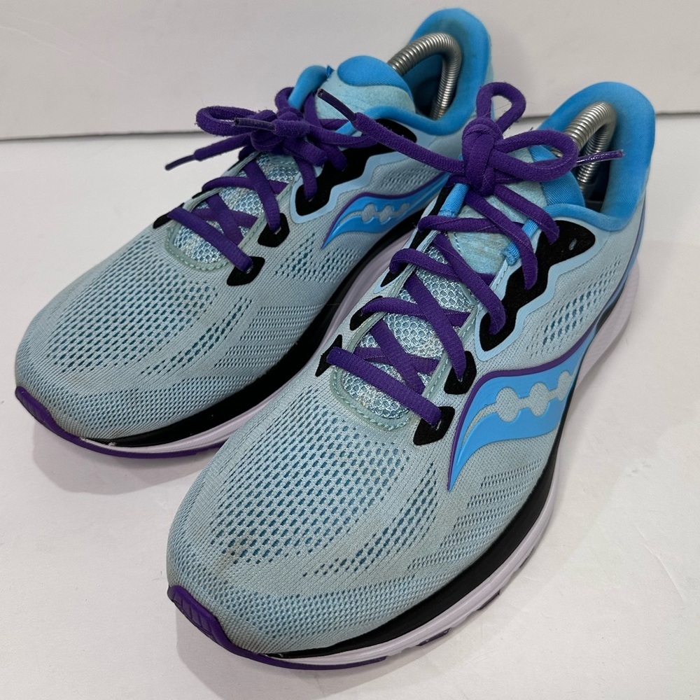 Saucony Women's Athletic Shoes - Light Blue and Purple - Picture 4 of 8